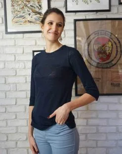 Aatise Top Bleu En Lin - Zaza