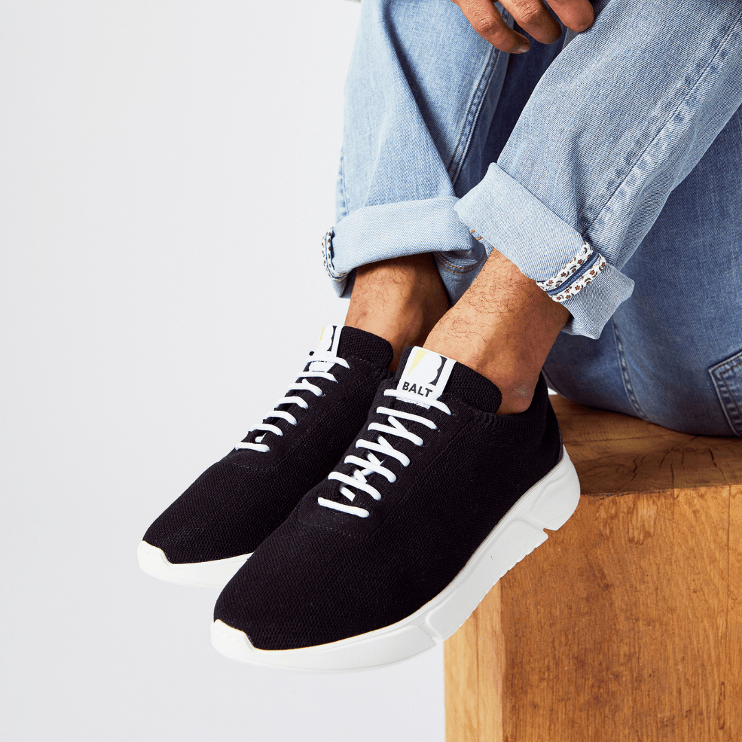 Balt Baskets Noires En Fibres Recyclées - Knit Restart 4 Balt Baskets Noires En Fibres Recyclées - Knit Restart – Image 2