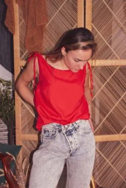 Carlotta Top Coton Upcyclé - Chamade -Thinking Mu Soldes 1675542959931