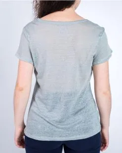 Aatise T-shirt Gris En Lin - Zazie -Thinking Mu Soldes 5452