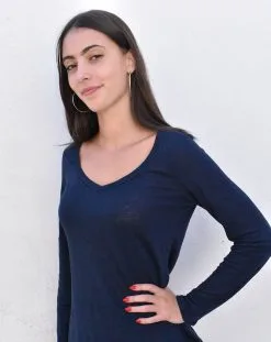 Aatise Top Marine En Lin - Zieza