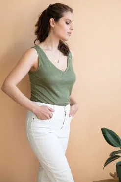 Avani Débardeur Lin Biologique - Lilas -Thinking Mu Soldes 708A0617