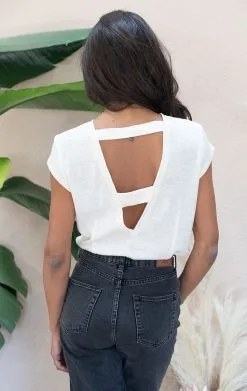 Avani T-shirt Lin Biologique - Hortensia -Thinking Mu Soldes 708A1453