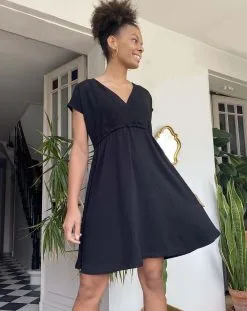 Aatise Robe Noire Lenzing® Ecovero® - Zomi -Thinking Mu Soldes 7661