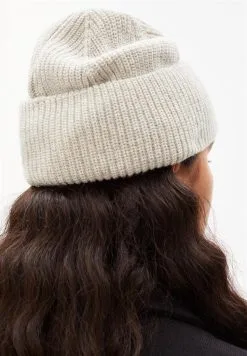 Armedangels Bonnet Coton Et Laine Biologique - Miaalin -Thinking Mu Soldes ARMEDANGELS Bonnet MIAALIN gris 3