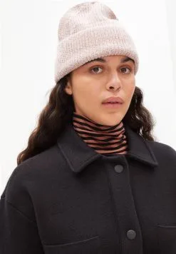 Armedangels Bonnet Coton Et Laine Biologique - Miaalin -Thinking Mu Soldes ARMEDANGELS Bonnet MIAALIN rose