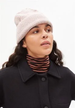 Armedangels Bonnet Coton Et Laine Biologique - Miaalin -Thinking Mu Soldes ARMEDANGELS Bonnet MIAALIN rose 2