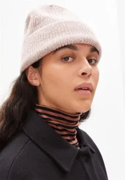 Armedangels Bonnet Coton Et Laine Biologique - Miaalin -Thinking Mu Soldes ARMEDANGELS Bonnet MIAALIN rose 3