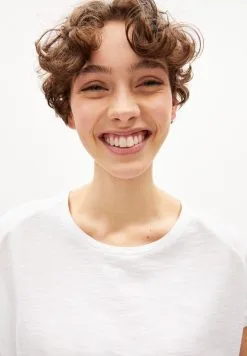 Armedangels T-shirt Coton Biologique - Oneliaa -Thinking Mu Soldes ARMEDANGELS Tshirt ONELIAA blanc 3