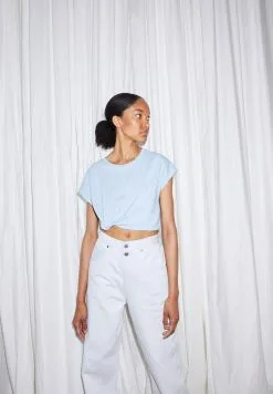 Armedangels T-shirt Coton Biologique - Oneliaa -Thinking Mu Soldes ARMEDANGELS Tshirt ONELIAA bleu 4