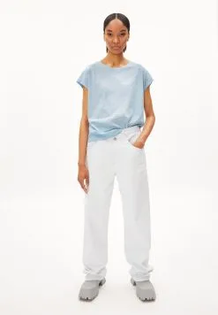 Armedangels T-shirt Coton Biologique - Oneliaa -Thinking Mu Soldes ARMEDANGELS Tshirt ONELIAA bleu 5