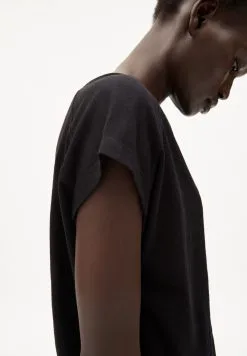 Armedangels T-shirt Coton Biologique - Oneliaa -Thinking Mu Soldes ARMEDANGELS Tshirt ONELIAA noir 3