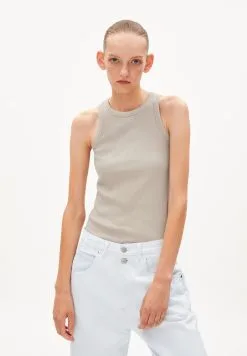 Armedangels Débardeur Coton Biologique - Kanitaa -Thinking Mu Soldes ARMEDANGELS top KANITAA sable