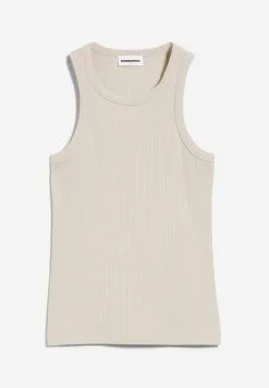 Armedangels Débardeur Coton Biologique - Kanitaa -Thinking Mu Soldes ARMEDANGELS top KANITAA sable 6