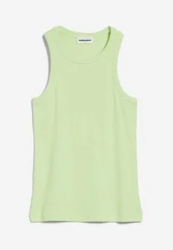 Armedangels Débardeur Coton Biologique - Kanitaa -Thinking Mu Soldes ARMEDANGELS top KANITAA vert citron 5