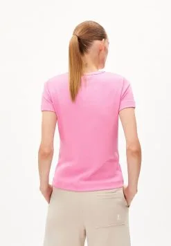 Armedangels T-shirt Coton Biologique - Kardaa -Thinking Mu Soldes ARMEDANGELS top KARDAA rose 2