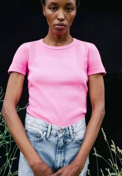 Armedangels T-shirt Coton Biologique - Kardaa -Thinking Mu Soldes ARMEDANGELS top KARDAA rose 5