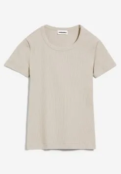 Armedangels T-shirt Coton Biologique - Kardaa -Thinking Mu Soldes ARMEDANGELS tshirt KARDAA sable 6