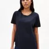 Armedangels T-shirt Coton Biologique - Minaa -Thinking Mu Soldes ARMEDANGELS T shirt MINAA Bleu marine d29a6544 5eb5 42dd b236 61db55823fd2