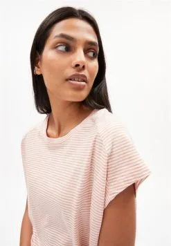 Armedangels T-shirt Coton Biologique - Ofeliaa -Thinking Mu Soldes ARMEDANGELS T shirt OFELIAA pretty stripes rose 3 e80be6c4 8421 4798 99fe 3cb08acd9010