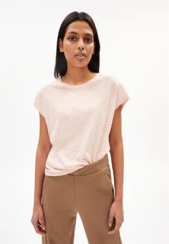 Armedangels T-shirt Coton Biologique - Ofeliaa -Thinking Mu Soldes ARMEDANGELS T shirt OFELIAA pretty stripes rose f52c0f67 ff82 4547 ac3d 666b66ab1f95