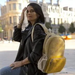 Bhangara Sac à Dos Chanvre - Bara -Thinking Mu Soldes BHANGARA Sac BARA safran 2
