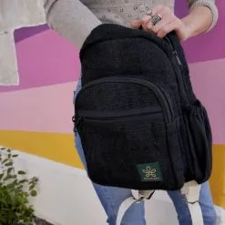 Bhangara Sac à Dos Chanvre - Sunsari -Thinking Mu Soldes BHANGARA Sac SUNSARI noir 4