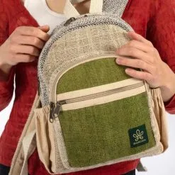 Bhangara Sac à Dos Chanvre - Sunsari -Thinking Mu Soldes BHANGARA Sac SUNSARI vert 2