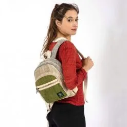 Bhangara Sac à Dos Chanvre - Sunsari -Thinking Mu Soldes BHANGARA Sac SUNSARI vert 3