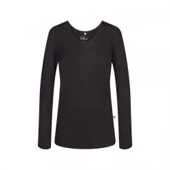 Bleed T-shirt Manches Longues Tencel® -Thinking Mu Soldes BLEED manche longue noir 1