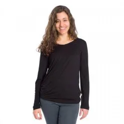 Bleed T-shirt Manches Longues Tencel® -Thinking Mu Soldes BLEED manche longue noir 10