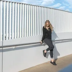 Bleed T-shirt Manches Longues Tencel® -Thinking Mu Soldes BLEED manche longue noir 2