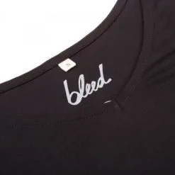 Bleed T-shirt Manches Longues Tencel® -Thinking Mu Soldes BLEED manche longue noir 5