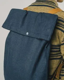 Brava Fabrics Sac à Dos Coton Biologique - Nebraska -Thinking Mu Soldes BRAVA Sac a dos NEBRASKA bleu marine 2