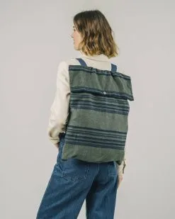 Brava Fabrics Sac à Dos Coton Biologique - Nebraska -Thinking Mu Soldes BRAVA Sac a dos NEBRASKA kaki