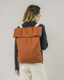 Brava Fabrics Sac à Dos Coton Biologique - Nebraska -Thinking Mu Soldes BRAVA Sac a dos NEBRASKA orange