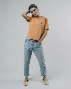 Brava Fabrics T-shirt Coton Bio - Leo -Thinking Mu Soldes BRAVA T shirt orange leo 2 307136f9 df57 4fd5 bf4d 61fdf1b57839