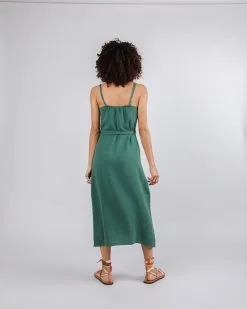 Brava Fabrics Robe Coton Biologique - Bubble Strap -Thinking Mu Soldes BRAVA FABRICS Robe BUBBLE STRAP vert bouteille 4