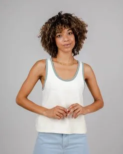 Brava Fabrics Débardeur Coton Biologique - Jersey -Thinking Mu Soldes BRAVA FABRICS Top JERSEY Blanc