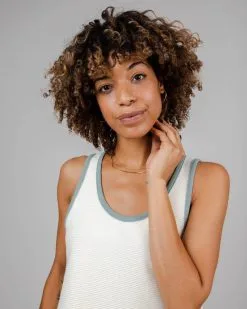 Brava Fabrics Débardeur Coton Biologique - Jersey -Thinking Mu Soldes BRAVA FABRICS Top JERSEY Blanc 3