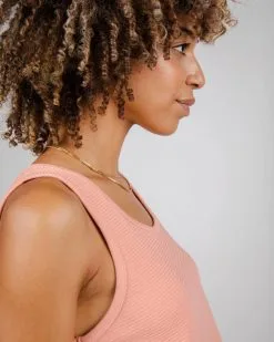 Brava Fabrics Débardeur Coton Biologique - Jersey -Thinking Mu Soldes BRAVA FABRICS Top JERSEY Corail 3