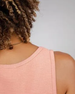 Brava Fabrics Débardeur Coton Biologique - Jersey -Thinking Mu Soldes BRAVA FABRICS Top JERSEY Corail 5