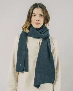 Brava Fabrics Echarpe En Laine Mérinos Certifiée -Thinking Mu Soldes BRAVA FABRICS echarpe WATERFRONT bleu