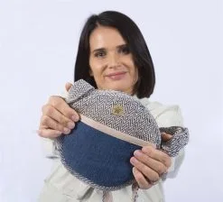 Bhangara Sac à Main Chanvre - Kalikot 22 Bhangara Sac à Main Chanvre - Kalikot -Thinking Mu Soldes Bhangara besace ronde ecologique kalikot azur 2