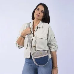 Bhangara Sac à Main Chanvre - Kalikot 20 Bhangara Sac à Main Chanvre - Kalikot -Thinking Mu Soldes Bhangara besace ronde ecologique kalikot azur 3