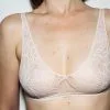 BOTT Lingerie Brassière En Fibres Recyclées - La First -Thinking Mu Soldes Brassiere blanc devant sans teton