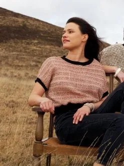 Carlotta Top Matière Upcyclée - Rock -Thinking Mu Soldes CORAIL CHAISE