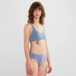 DEDICATED Soutien-gorge Coton Biologique - Junsele -Thinking Mu Soldes DEDICATED Soutien gorge JUNSELE bleu 3
