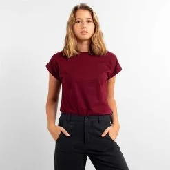 DEDICATED T-shirt Coton Biologique - Visby -Thinking Mu Soldes DEDICATED T shirt Visby Base Burgundy 1 0034 8fd57ee2 7a1b 415b a604 24c6d7e58a85