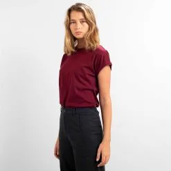 DEDICATED T-shirt Coton Biologique - Visby -Thinking Mu Soldes DEDICATED T shirt Visby Base Burgundy 2 0035 0005f93d d30a 4502 95a0 e13bda5db71e